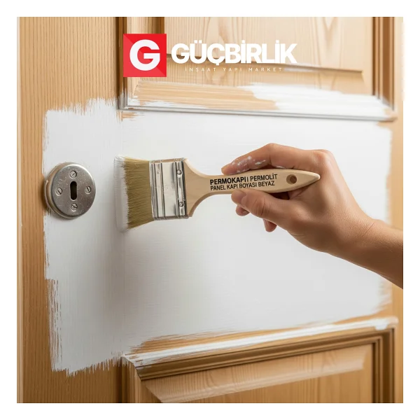 Permolit Permokapı Sentetik Amerikan Panel Kapı Boyası Beyaz Yarı Mat 0,75l - 2,5l Yüksek Örtücülük, Sararmaya Karşı Dirençli - Görsel 6