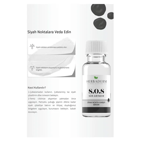 Herbaderm S.O.S Siyah Nokta Karşıtı Serum 20 Ml - Görsel 6