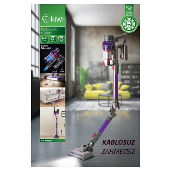 Kiwi Kvc-4040blf Şarjlı Dikey Süpürge - Görsel 2
