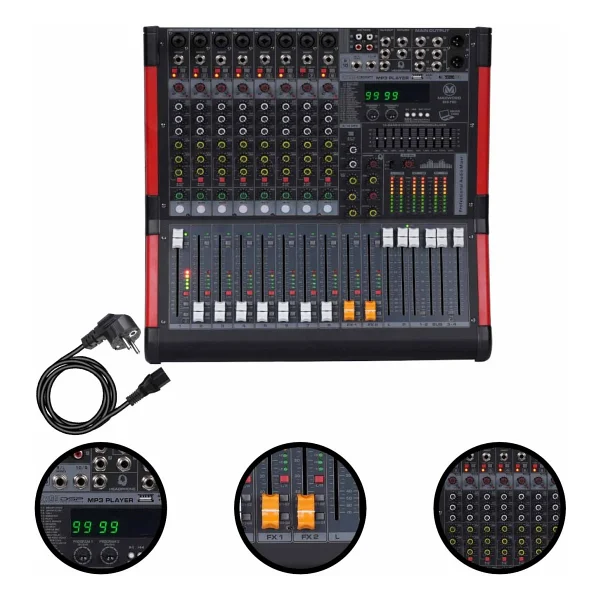 Maxword Dc08-Pro 2x99 Dsp Efekt 8 Kanal Deck Mikser - Görsel 2