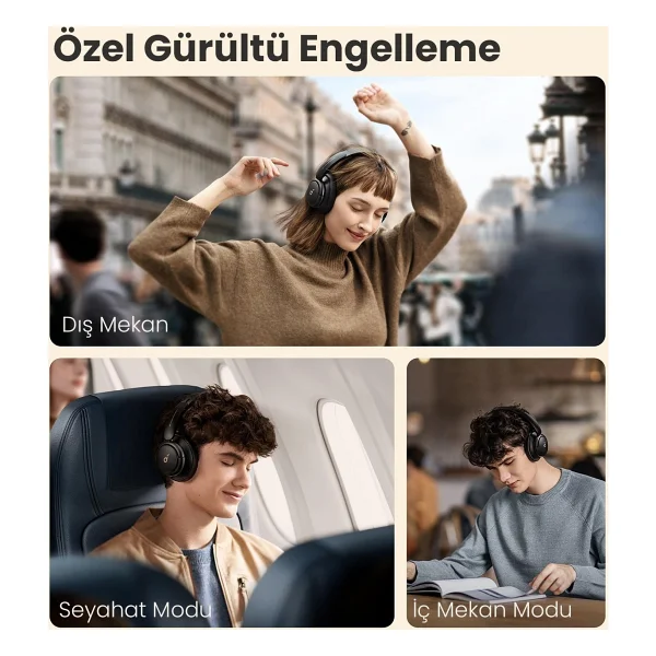 Anker Soundcore Life Q30 Siyah Kulak Üstü Bluetooth Kulaklık - Görsel 3