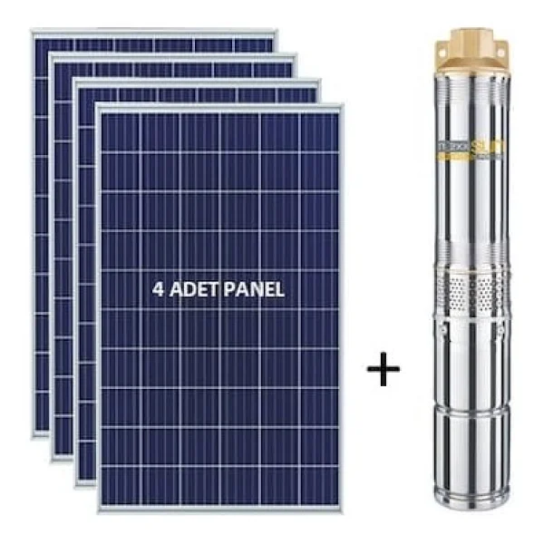 275 Watt 4 Adet Güneş Paneli Ve Dc Solar Pompa Tak Çalıştır Hazır - Görsel 2