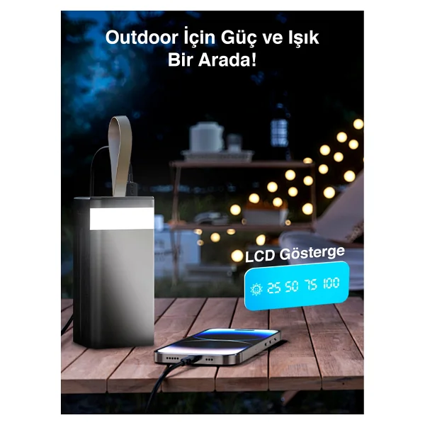 7go Gpw-01 Solar 50000 mAh Hızlı Şarj Powerbank - Görsel 2