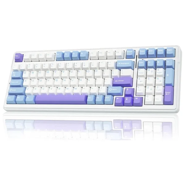 Aula F99 3 Modlu RGB Hot Swap Mekanik Reaper Switch Kablosuz Makrolu Klavye Mavi - Görsel 2