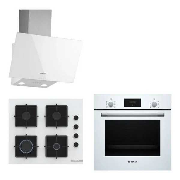 Bosch Hbf512bw1t + Pop6c2p30o + Dwk63pj20t 3'lü Beyaz Ankastre Set - Görsel 5