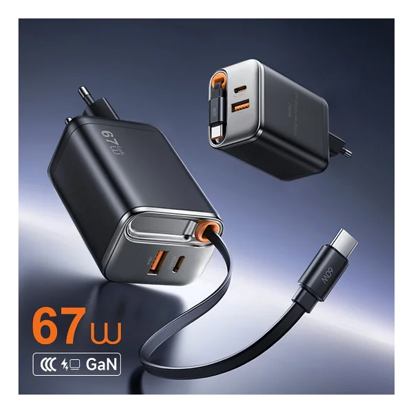 Wiwu Helix Wi-G020 65 W Type-C Kablolu Hızlı Şarj Aleti - Görsel 2