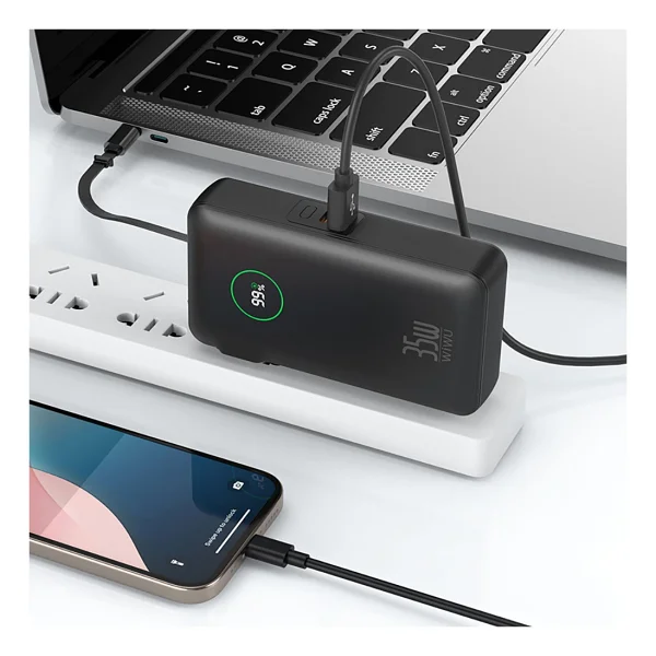 Wiwu Noble Wi-P049 Siyah 10000 mAh Hızlı Şarj Powerbank - Görsel 2