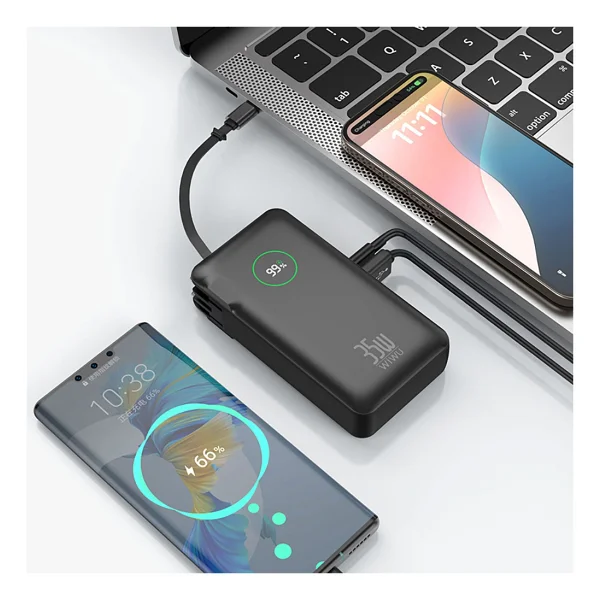 Wiwu Noble Wi-P049 Siyah 10000 mAh Hızlı Şarj Powerbank - Görsel 3
