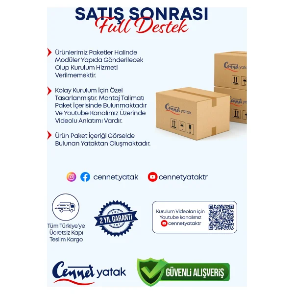 Cennet Yatak Zambak Pedli 120x200 cm Ortopedik Tek Kişilik Yatak - Görsel 8