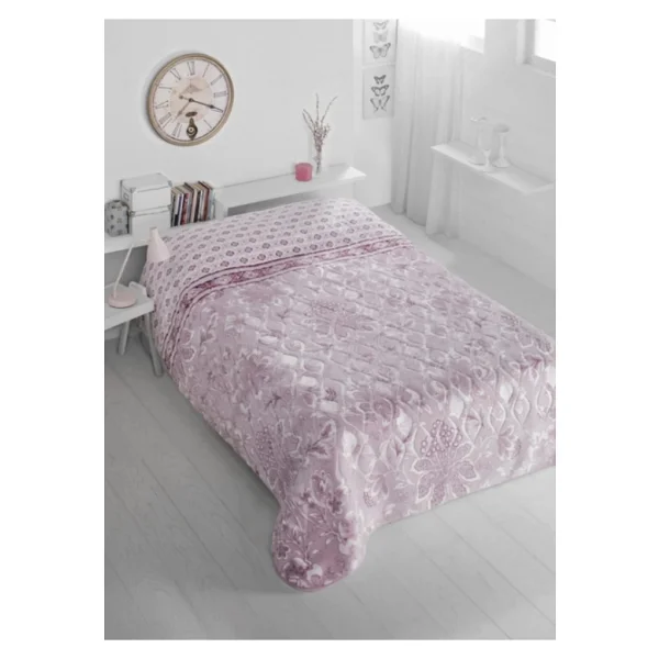 Sarar Viyola Polyester Tek Kişilik Battaniye - Mor - 160 x 220 cm - Görsel 2