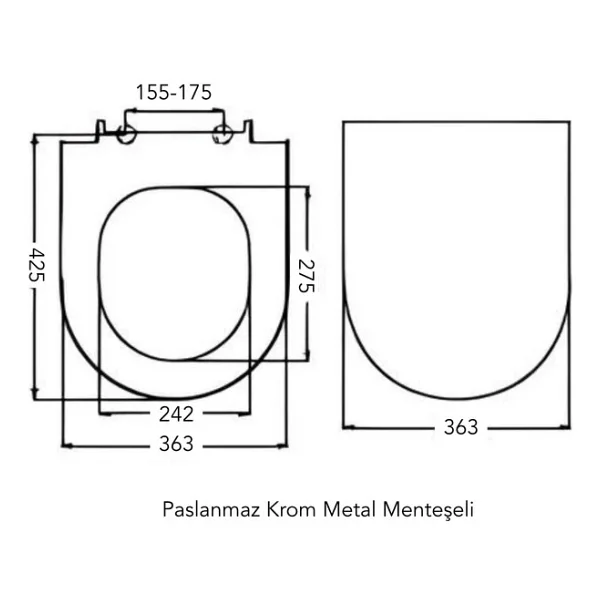 Japar Duroplast Mınuetto Klozet Kapagı - Beyaz - Görsel 2