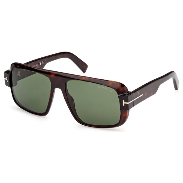 Tom Ford Turner Ft1101 52n Dark Havana-Green Erkek Güneş Gözlüğü - Görsel 3