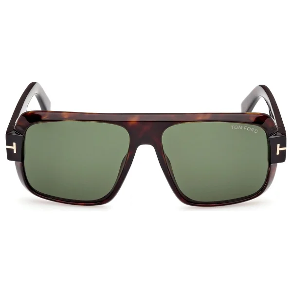 Tom Ford Turner Ft1101 52n Dark Havana-Green Erkek Güneş Gözlüğü - Görsel 5