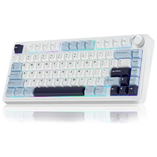 Aula F75 Lacivert RGB %75 Tkl Ice Vein Switch Kablolu/Kablosuz Mekanik Oyuncu Klavyesi - Görsel 2