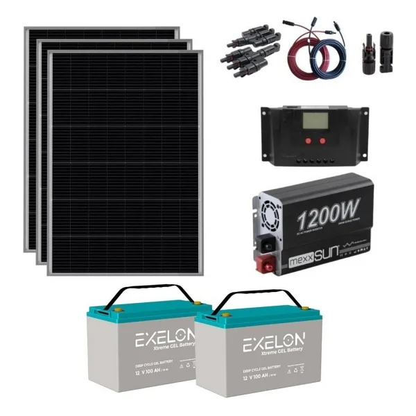 Lexron Mini Bağ Evi Güneş Enerjisi Solar Paketi 1200w Inverter 170w Güneş Paneli Paket 3 - Görsel 7