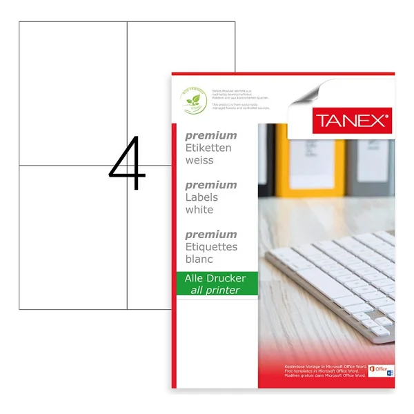 Tanex Tw-2204 105x148,5 Mm A4 Lazer Etiket - Görsel 5
