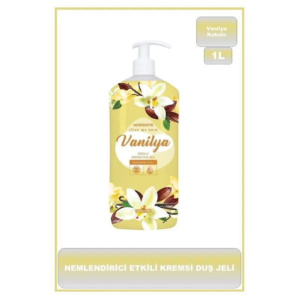 Watsons Kremsi Duş Jeli Vanilya 2 Adet 1000 ml Ciltleri Canlandıran ve Yenilenme Hissi Sağlayan ELEG.379 - Görsel 2