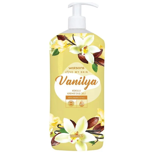 Watsons Kremsi Duş Jeli Vanilya 2 Adet 1000 ml Ciltleri Canlandıran ve Yenilenme Hissi Sağlayan ELEG.379 - Görsel 3