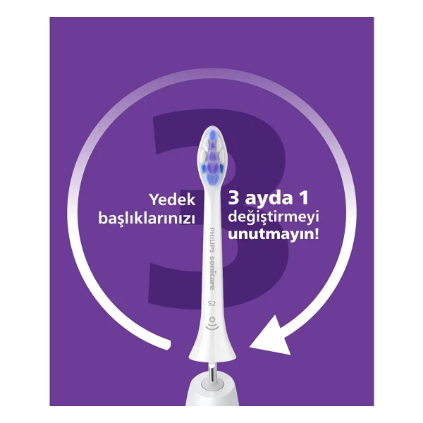 Philips Hx6052/87 Sonicare S2 Sensitive 2'li Diş Fırçası Başlığı - Görsel 7