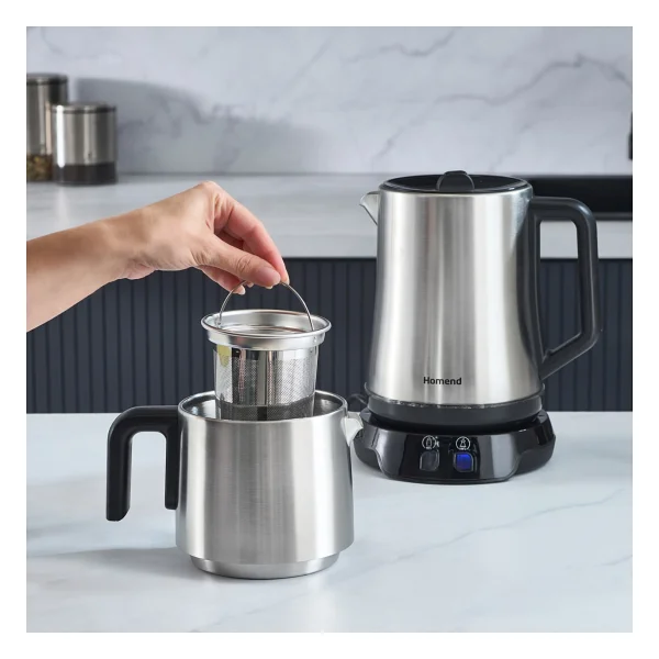Homend Royaltea Elegant 1775h 1800 W Inox Siyah Konuşan Çay Makinesi - Görsel 5