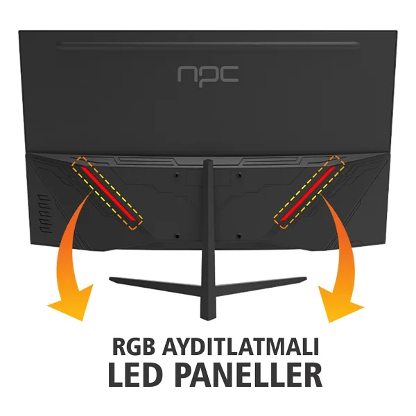 Npc Md240k-V181 23.6" 1 Ms Full HD Curved 170 Hz Oyuncu Monitörü - Görsel 4