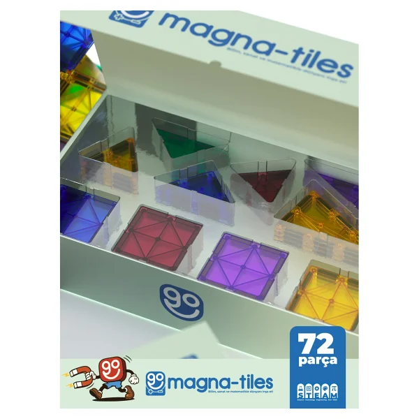 Magna-Tiles 72 Parça Manyetik Yapı Bloğu - Görsel 3
