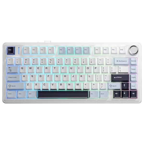 Aula F75 Mavi RGB %75 Tkl Gray Switch Kablolu/Kablosuz Mekanik Oyuncu Klavyesi - Görsel 6