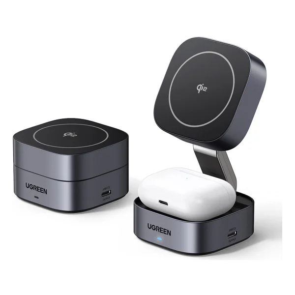 Ugreen 35316 2in1 Magsafe Kablosuz Hızlı Şarj Aleti - Görsel 2