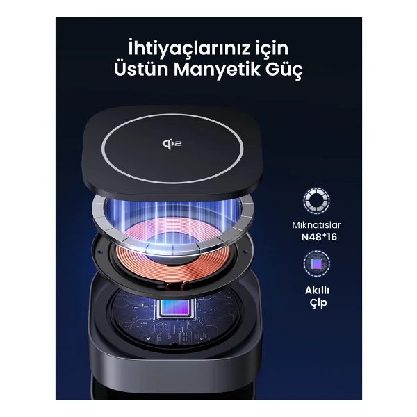 Ugreen 35316 2in1 Magsafe Kablosuz Hızlı Şarj Aleti - Görsel 7