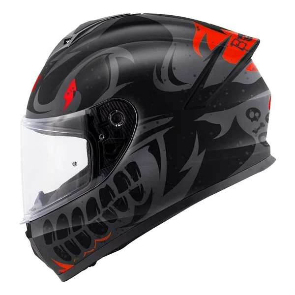 Givi 50.X Bones Mat Siyah Kırmızı Full Face Motor Kaskı - Görsel 4
