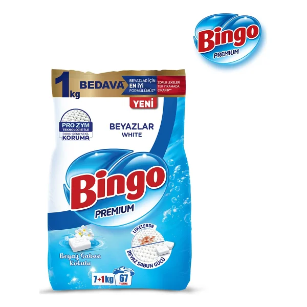 Bingo Matik Premium Beyazlar İçin 8 Kg Toz Deterjan - Görsel 2