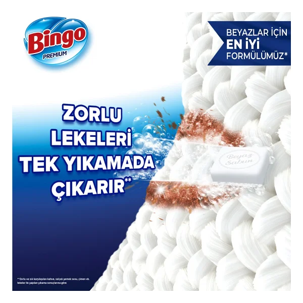 Bingo Matik Premium Beyazlar İçin 8 Kg Toz Deterjan - Görsel 4
