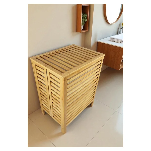 Digithome Bambu Çamaşır Kirli Sepeti Banyo Düzenleyici - Db-0034 - Görsel 2