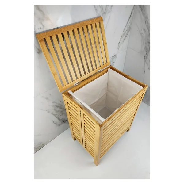 Digithome Bambu Çamaşır Kirli Sepeti Banyo Düzenleyici - Db-0034 - Görsel 5