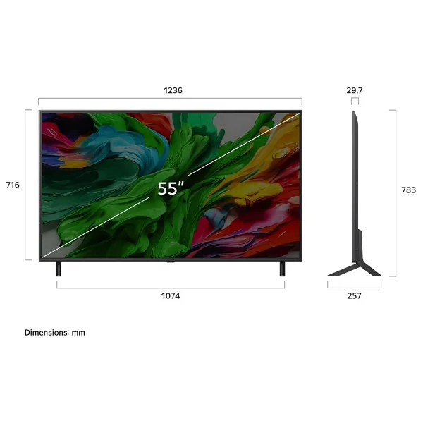 Lg 55qned86a6a 4K Ultra HD 55" 140 Ekran Uydu Alıcılı Webos Smart Qned Evo Mini LED TV - Görsel 5