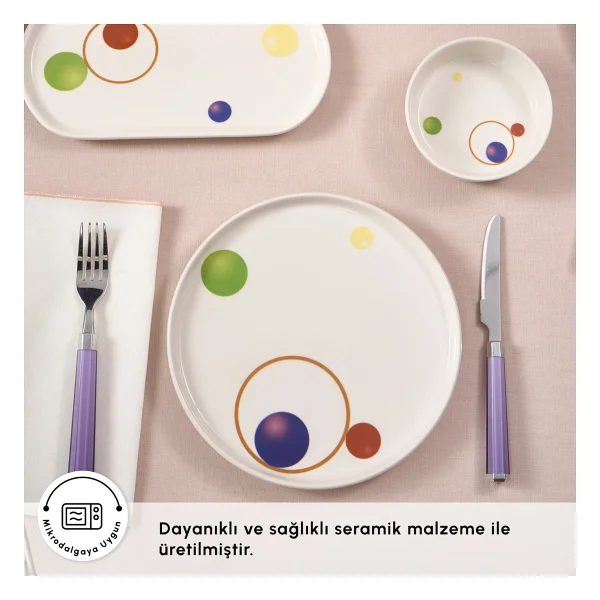 Karaca Color Pop 10 Parça 4 Kişilik Kahvaltı Takımı - Görsel 4