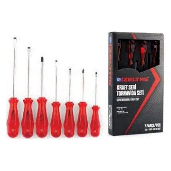 İzeltaş Kraft 4100008107 7 Parça Tornavida Seti - Görsel 2