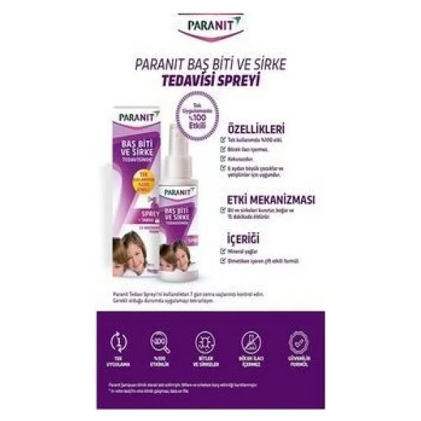 Paranit Bit Şampuan 100 Ml + Baş Biti Kovucu Sprey 100 Ml Seti - Görsel 3