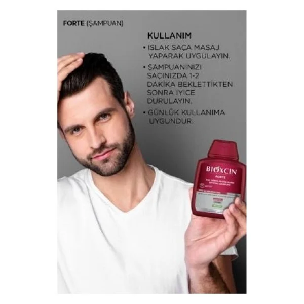 Bioxcin Forte Şampuan - Yoğun Saç Dökülmesine Karşı Canlandırıcı Etki, 3'lü Set, Bitkisel Formül, Paraben İçermez - 1 - Görsel 5