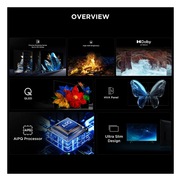 Tcl 55q6c 4K Ultra HD 55" 140 Ekran Uydu Alıcılı Google Smart Mini LED TV - Görsel 9