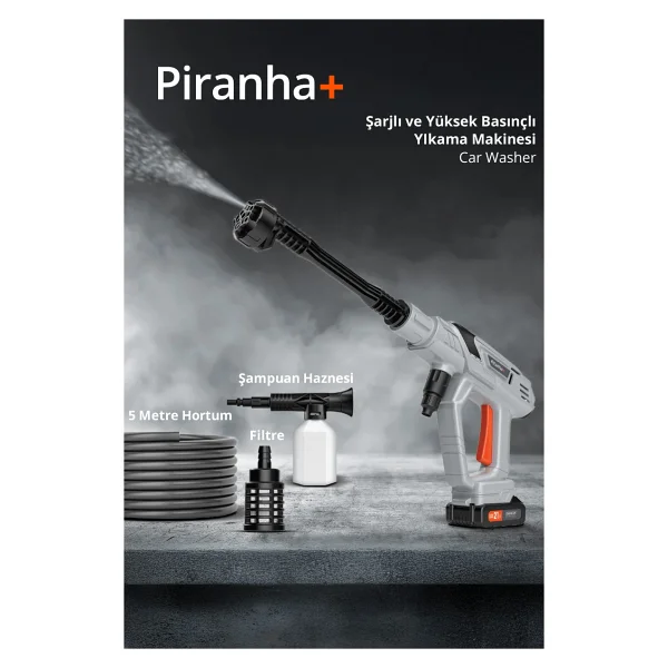Piranha Pcw-7918 Akülü Basınçlı Yıkama Makinesi - Görsel 6