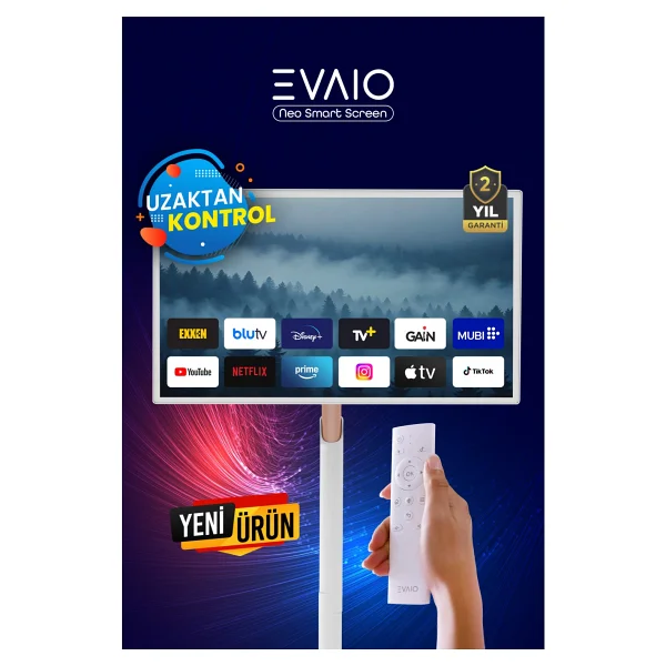 Evaio Neo Full HD 32" 82 Ekran Android Smart Taşınabilir LED TV - Görsel 10