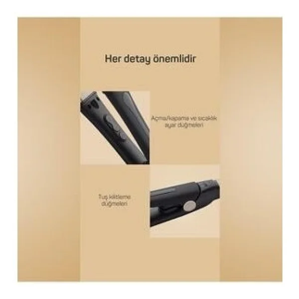 Arzum Ar5081 Prostyle Gold Geniş Saç Düzleştirici - Görsel 8