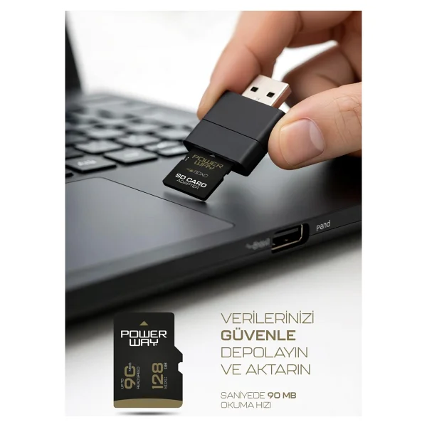 Powerway Premium Class 10 Uhs-I U3 V30 128 GB Micro Sd Kart - Görsel 4