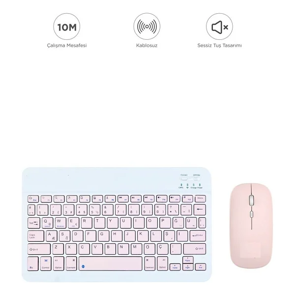 Torima Tmk-04 Pembe Tkl Kablosuz Klavye Mouse Seti - Görsel 5