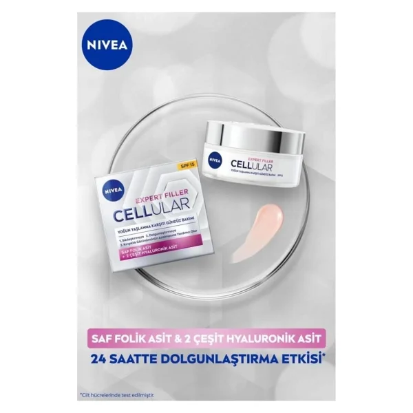 Nivea Cellular Expert Filler Yoğun Yaşlanma Karşıtı Spf15 Gündüz Ve Gece Bakımı 2'li Krem Seti - Görsel 3