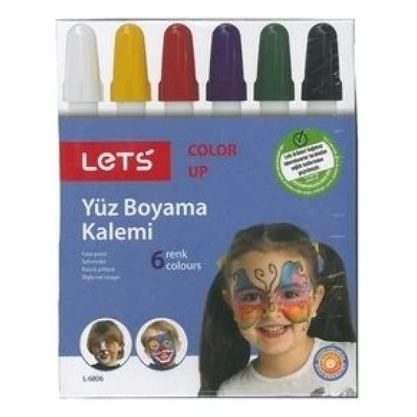 Lets L6806 Çevirmeli 6'lı Yüz Boyası - Görsel 2