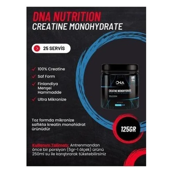 Dna Nutrition Creatine Monohydrate 125 Gr - Görsel 5