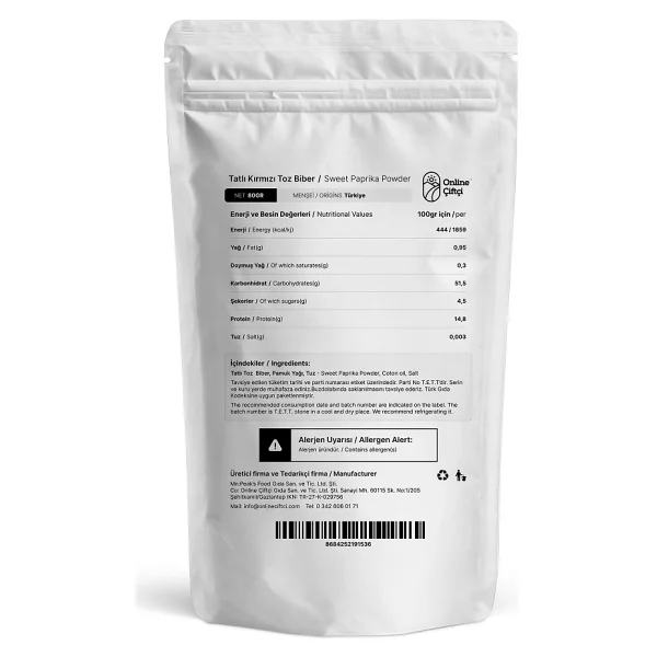 Online Çiftçi Tatlı Kırmızı Toz Biber 80 Gr - Görsel 2
