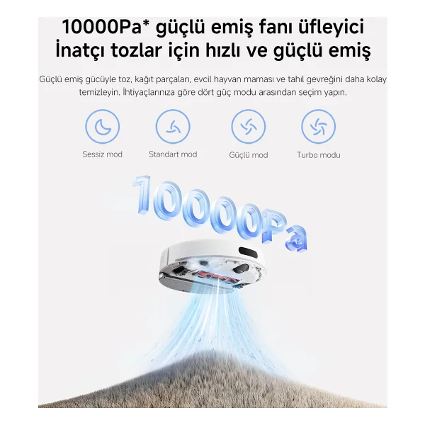 Xiaomi Vacuum H40 Çöp İstasyonlu Akıllı Robot Süpürge - Görsel 4